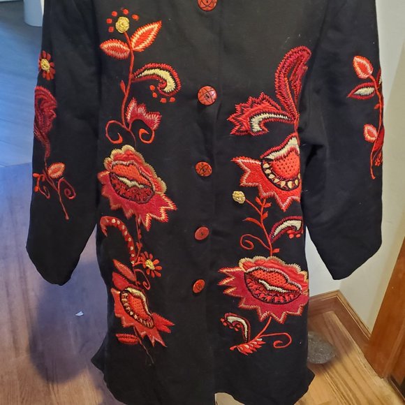 Vintage embroidered jacket (90's) - Picture 2 of 8